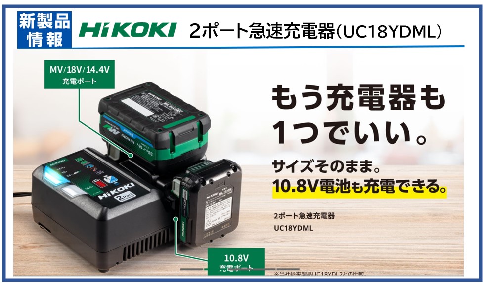 Pro-Con NAKASAKU / 【新発売】Hikoki ２ポート急速充電器「UC18YDML」